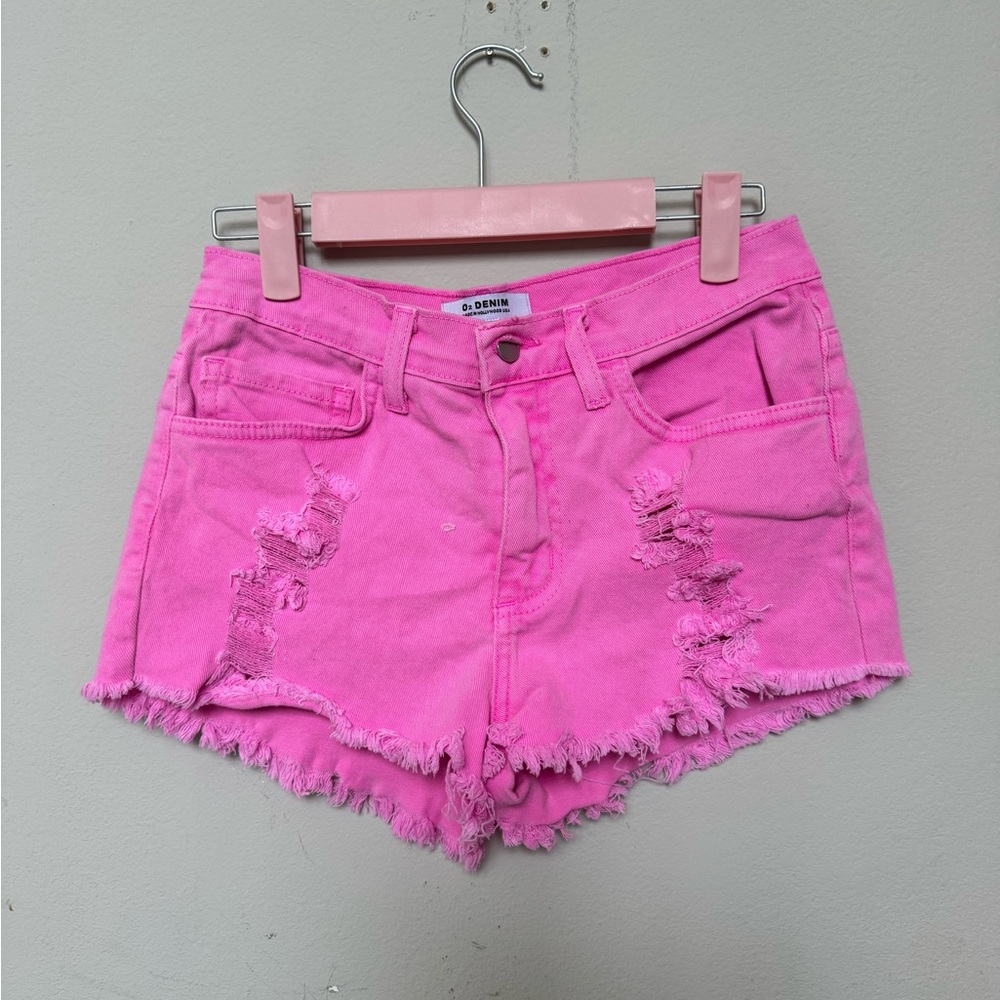 PINK DENIM SHORTS